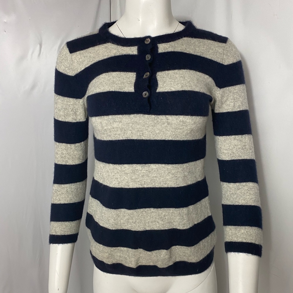 Tommy Bahama 100% Cashmere Striped Sweater Top